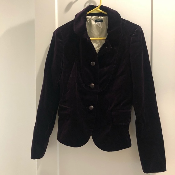 J. Crew Jackets & Blazers - JCREW Velvet Blazer - 6 - Deep Purple